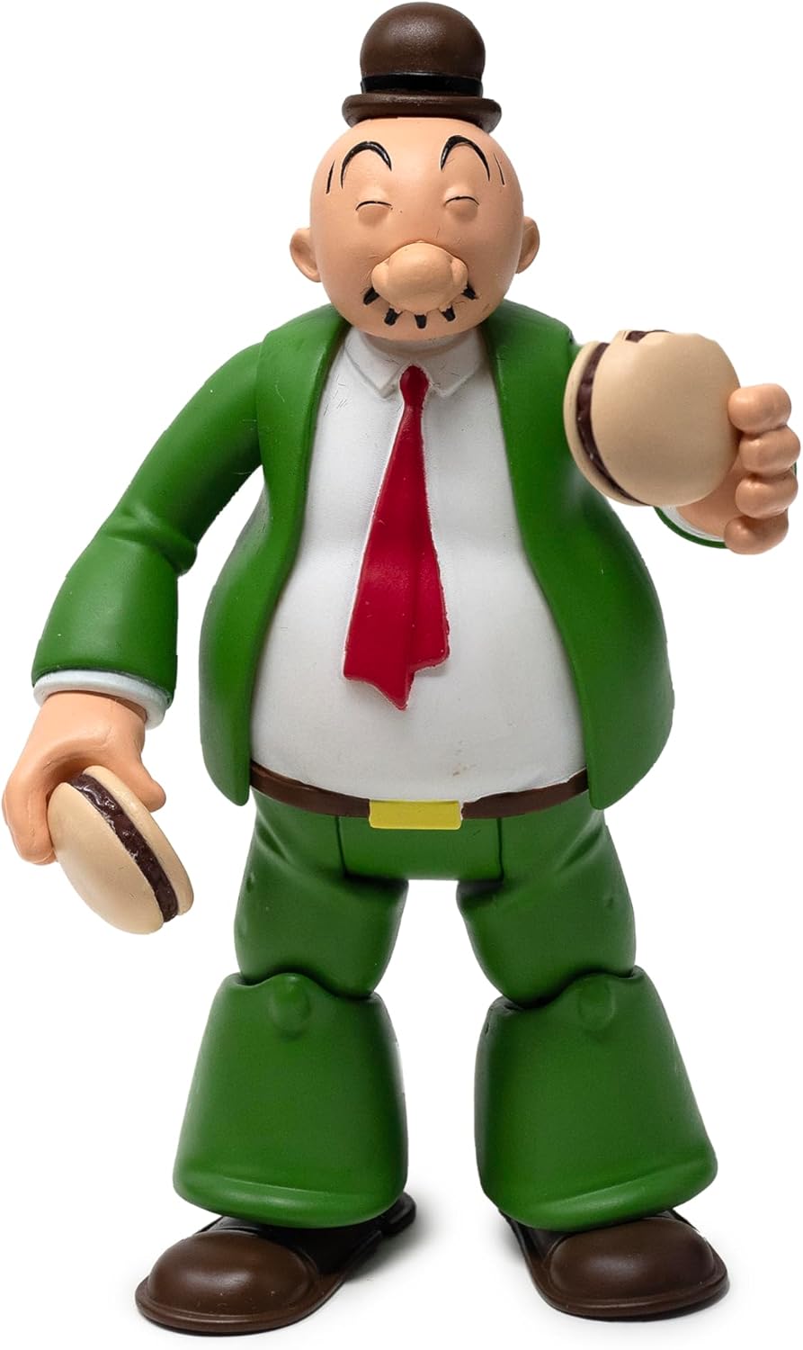 Boss Fight Studio Power Stars J. Wellington Wimpy Action Figure – Retro Style Collectible Figurine from Popeye Meets Sindbad Color Animation with 7 Points of Articulation – 5” Scale