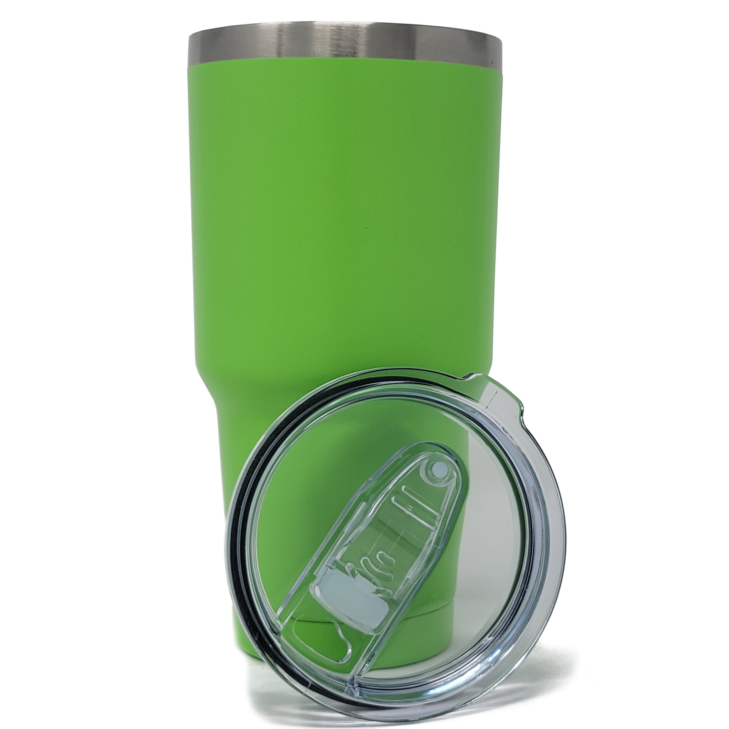 Stainless Steel 30 Oz Tumbler With Slider Block Lid -Powder Coating 304 Stainless Steel- Double Wall Insulated