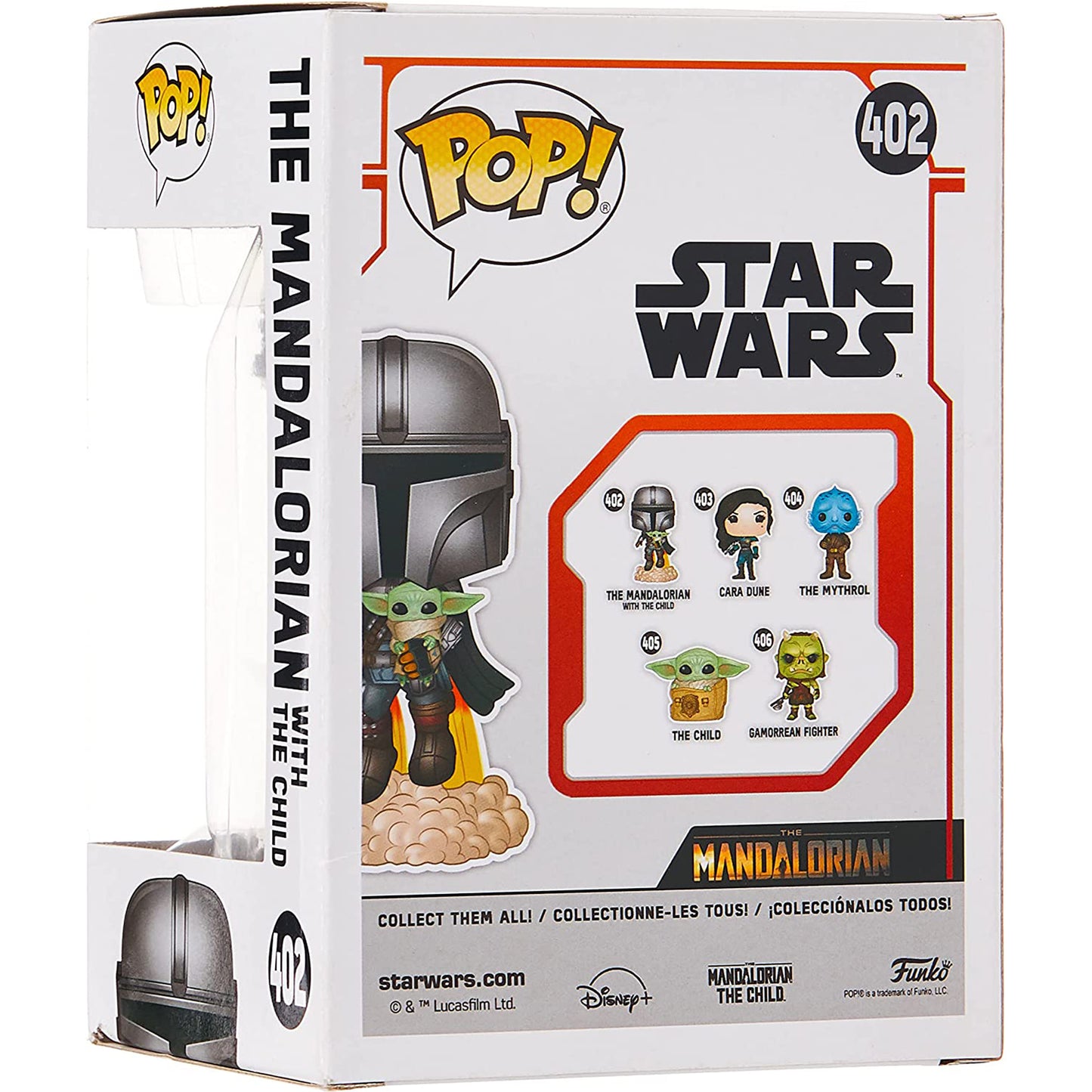 Star Wars: The Mandalorian - Mandalorian Flying with The Child Grey