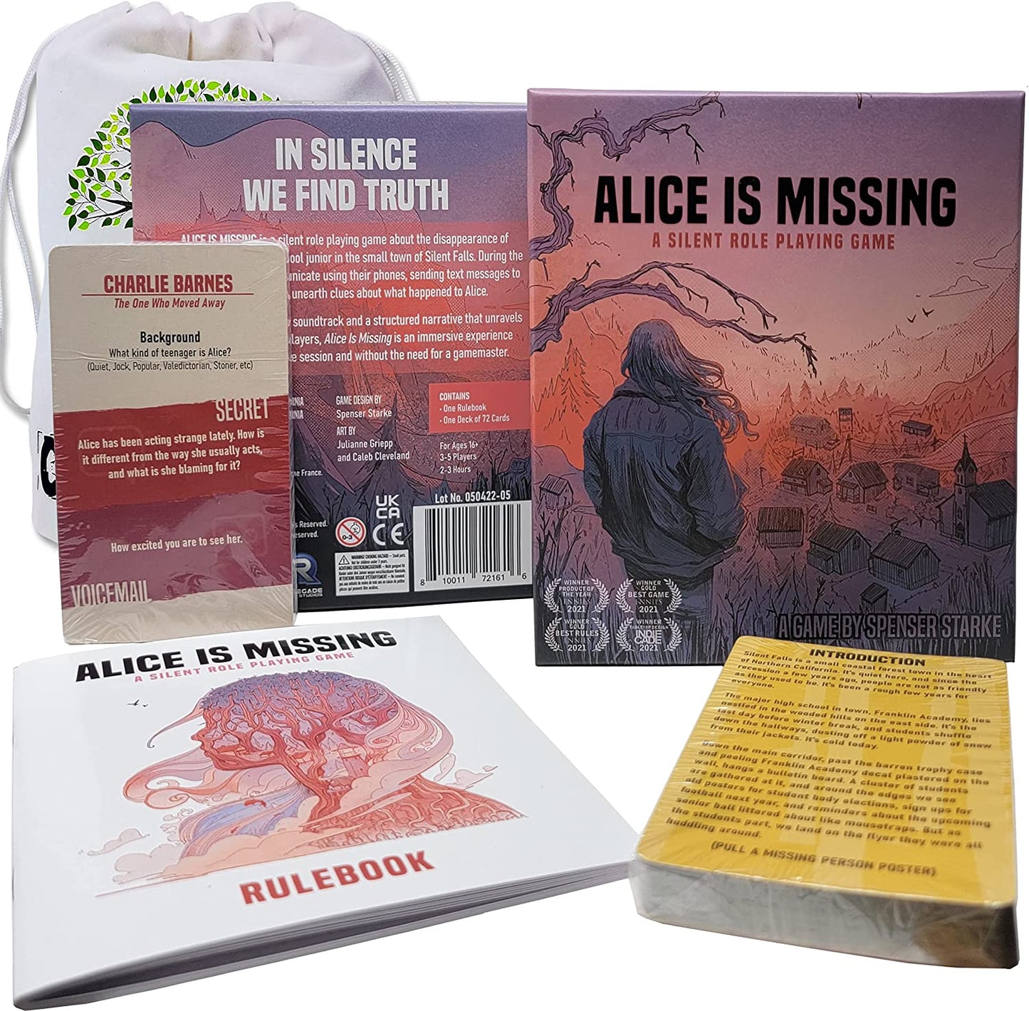 Alice is Missing - Silent and Cooperative RPG Game -A Girl is Missing- Bundle with Random Color Drawstring Bag