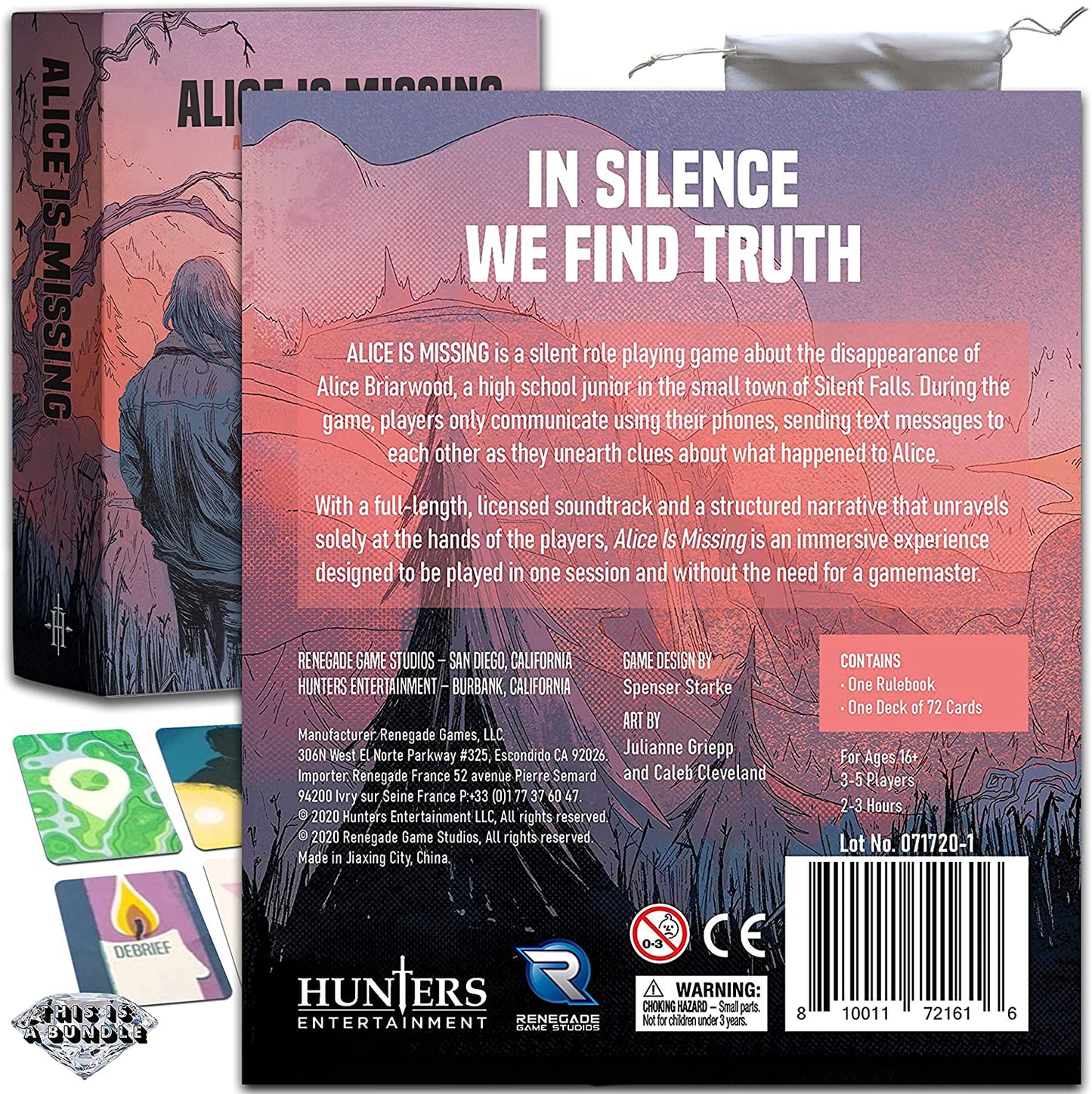 Alice is Missing - Silent and Cooperative RPG Game -A Girl is Missing- Bundle with Random Color Drawstring Bag