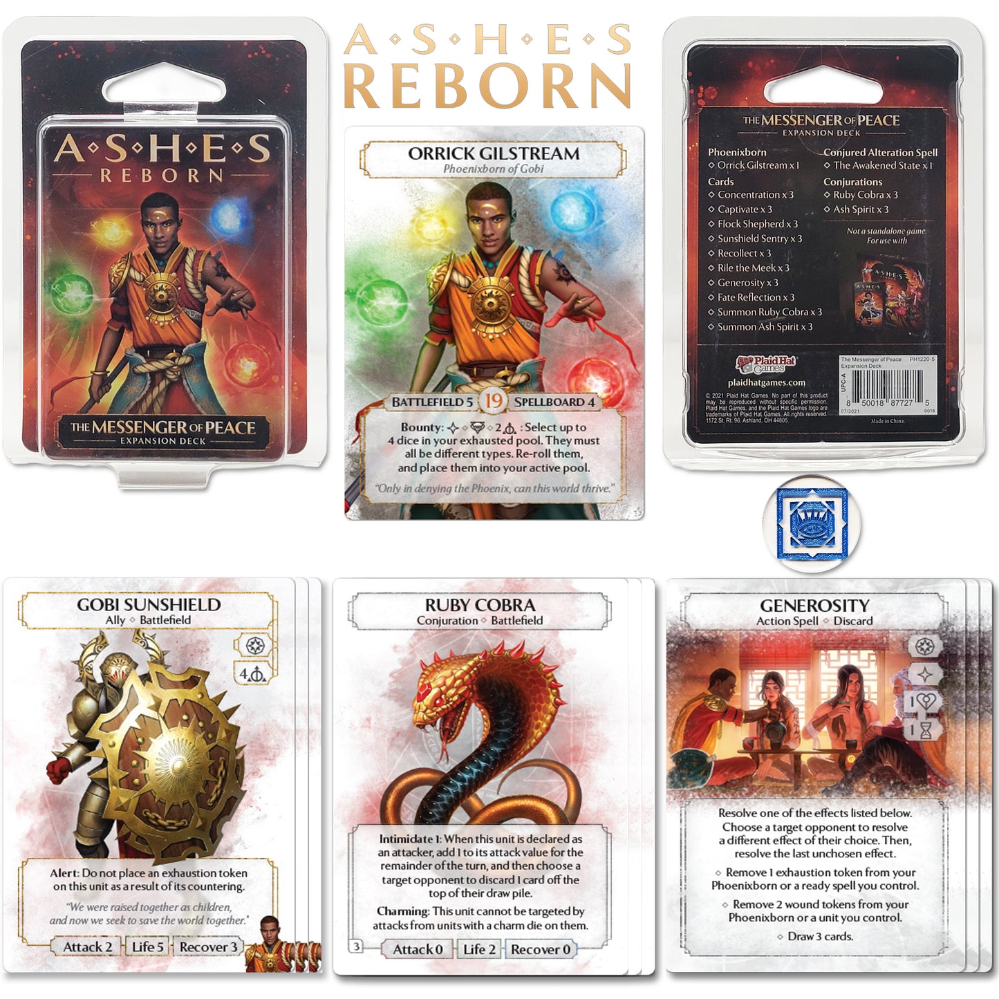Ashes Reborn The Breaker of Fate Deluxe and Expansions: Artist Dreams, Messenger Peace, Queen Lightning & Gorrenrock COMPATIBLES with Ashes Reborn Bundle with Random Color Drawstring Bag plus token