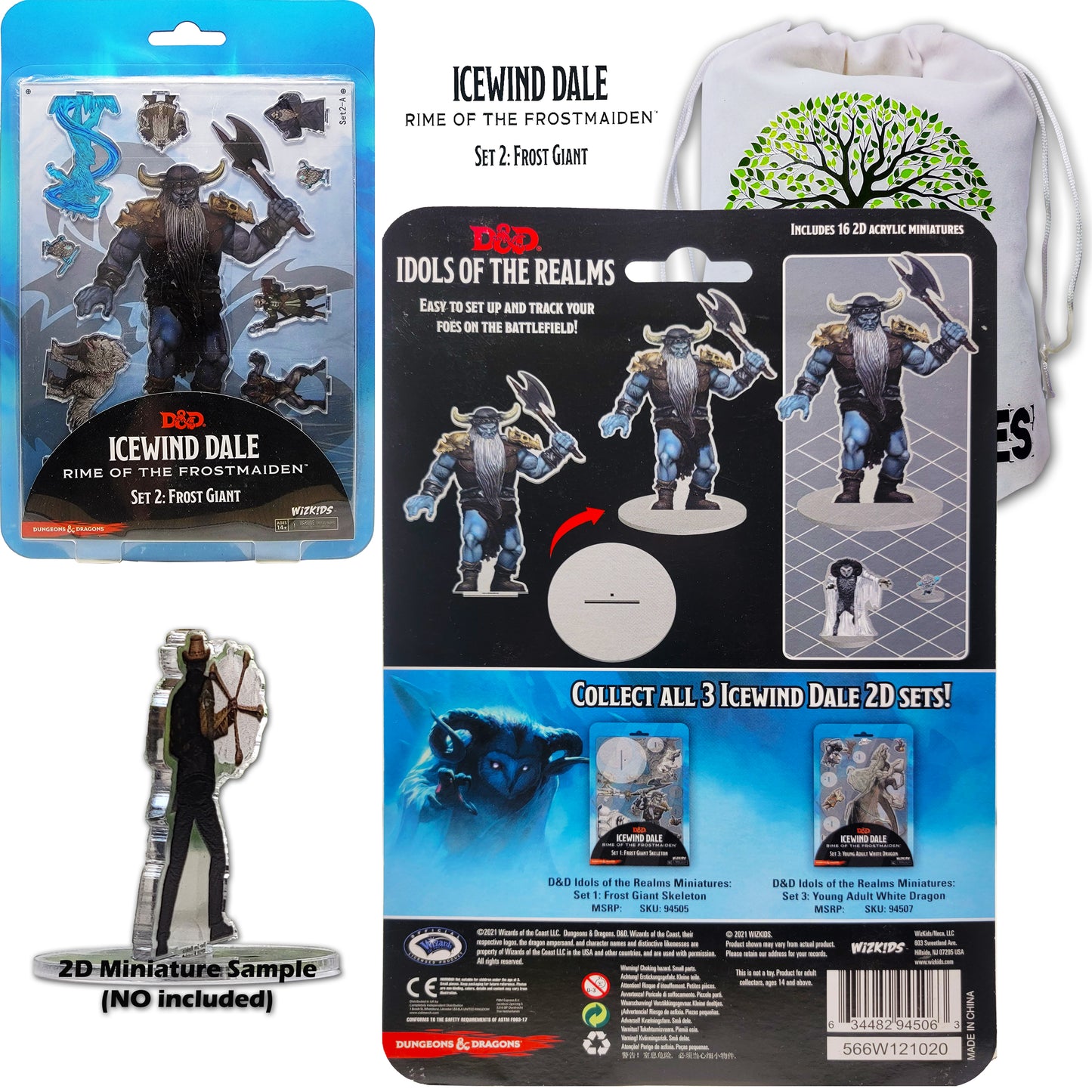Huge Assortment of |IcewindDale - 2D Miniatures| COMPATIBLES With D& Dragons, RPG, Tabletop Games Bundle with Fapeto More Than A Simple Name Drawstring Bag