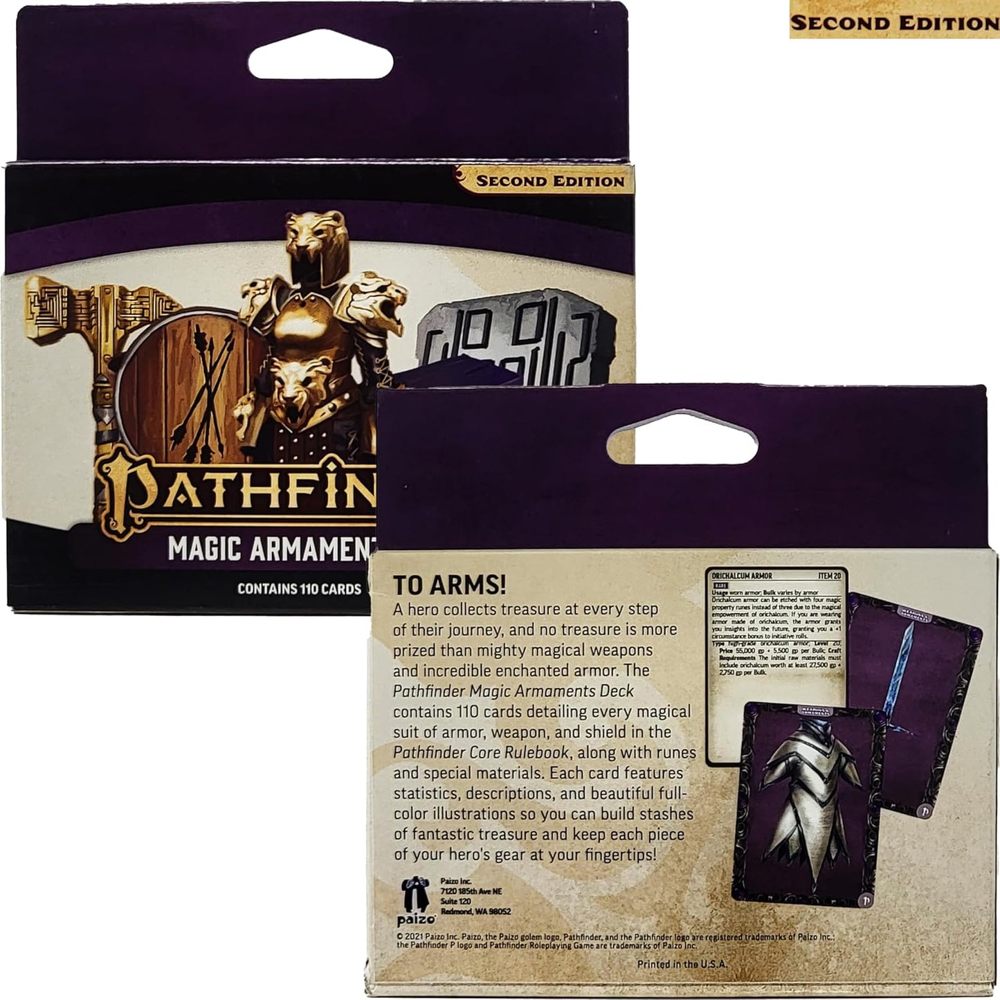 Pathfinder Condition Cards, Weapons & Armor, Magic Armaments, Potions & Talisman Bundle with Fapeto Travel Drawstring Dice Bag and Compatible RPG Condition Rings