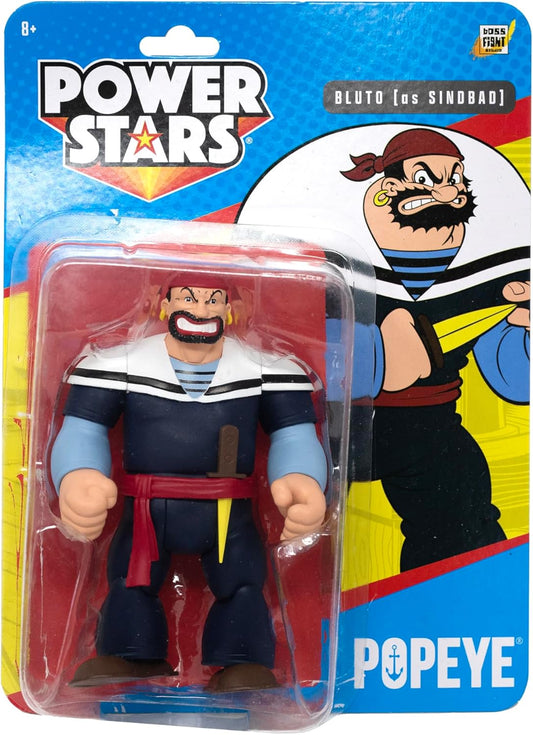 Boss Fight Studio Power Stars Bluto as Sindbad Action Figure – Retro Style Collectible Figurine from Popeye the Sailor Meets Sindbad the Sailor Color Animation with 7 Points of Articulation – 5” Scale