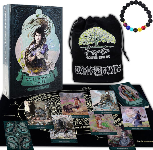 Bundles of Tarot and Oracles Cards Decks for Fortune Telling & Chakras (Raven's Wand Oracle)