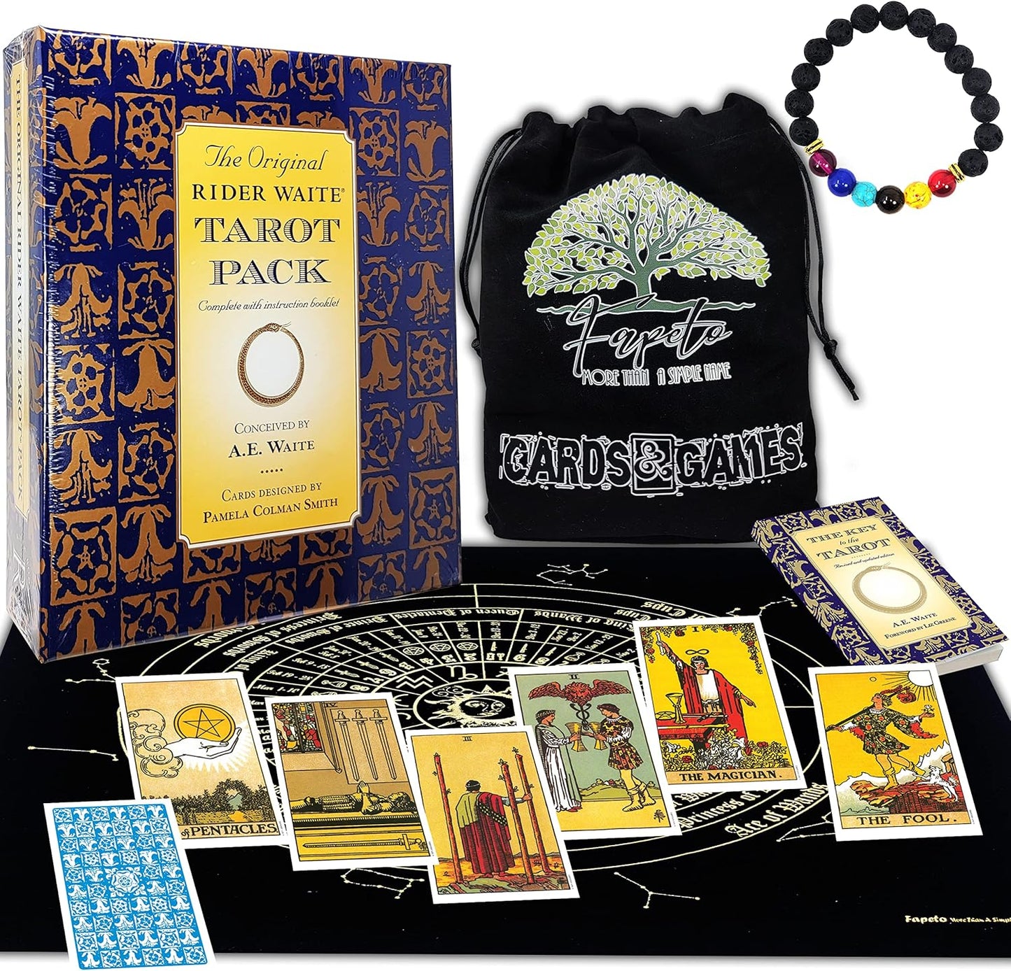 Bundles of Tarot and Oracles Cards Decks for Fortune Telling & Chakras (The Original Rider Wai te Tarot Set)