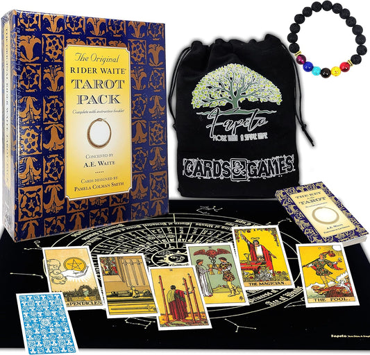 Bundles of Tarot and Oracles Cards Decks for Fortune Telling & Chakras (The Original Rider Wai te Tarot Set)