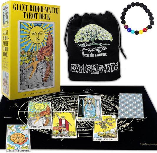 Bundles of Tarot and Oracles Cards Decks for Fortune Telling & Chakras (The Giant Rider Tarot Deck)