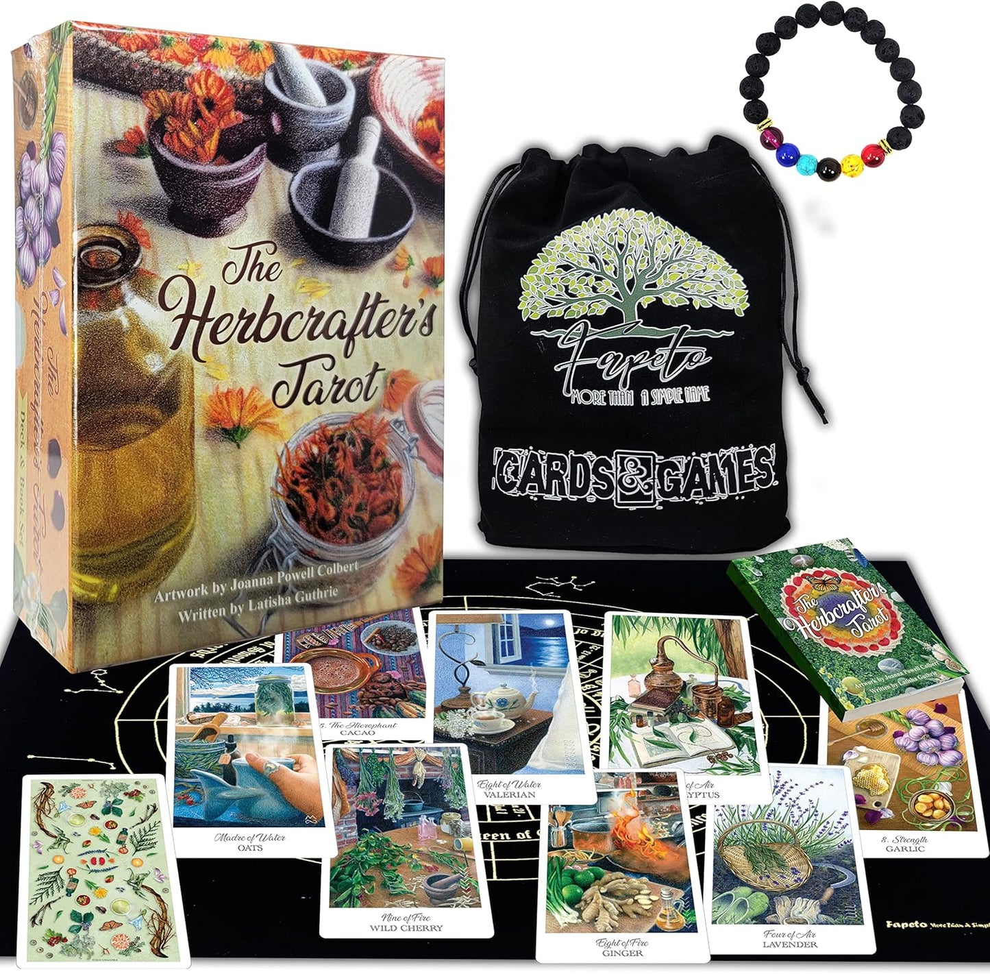 Bundles of Tarot and Oracles Cards Decks for Fortune Telling & Chakras (The Herbcrafter’s Tarot)