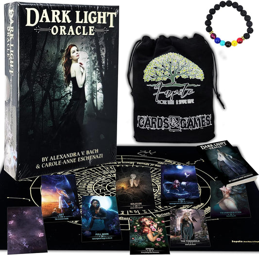 Bundles of Tarot and Oracles Cards Decks for Fortune Telling & Chakras (Dark Light Oracle)