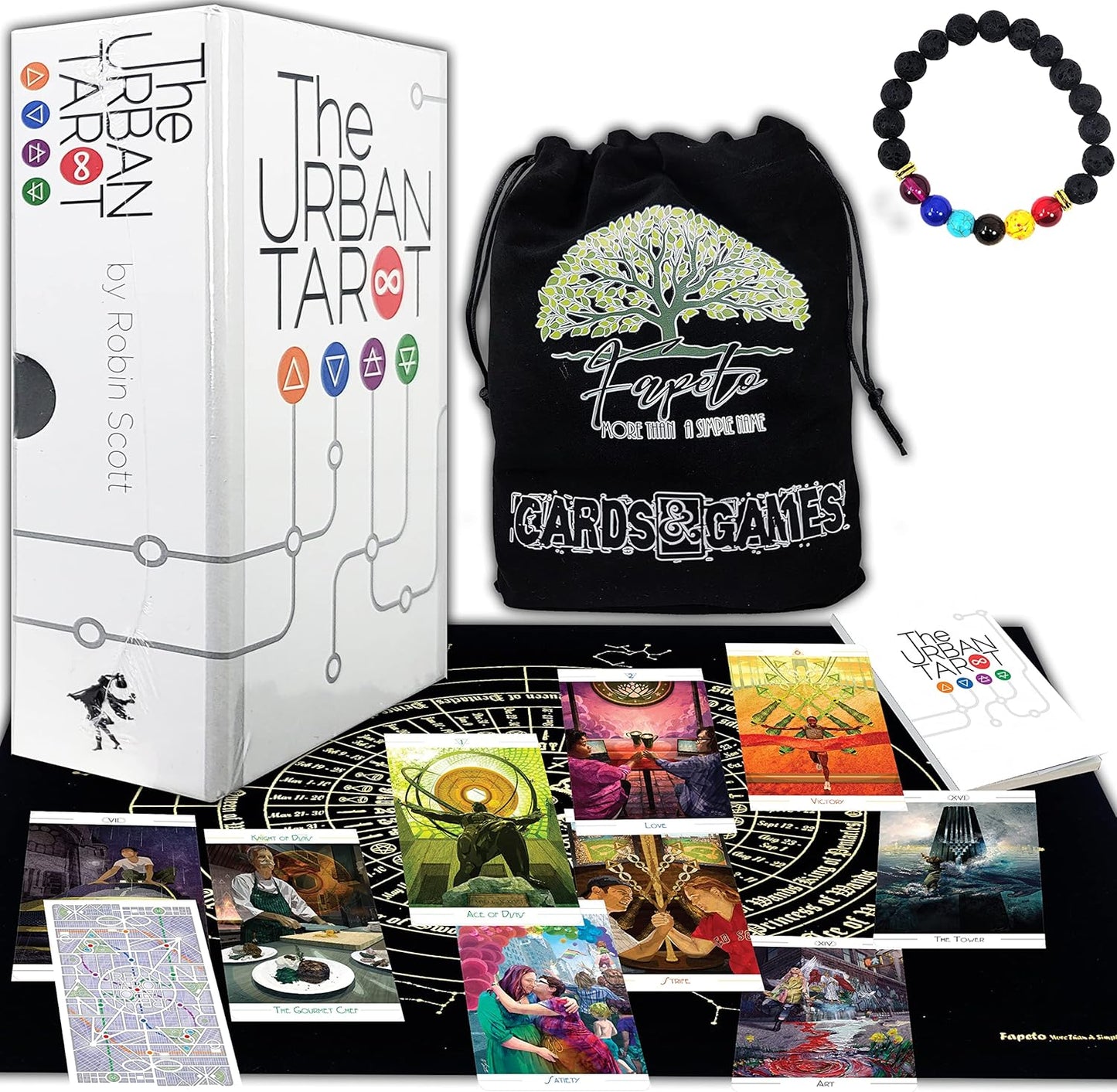 Bundles of Tarot and Oracles Cards Decks for Fortune Telling & Chakras (The Urban Tarot)