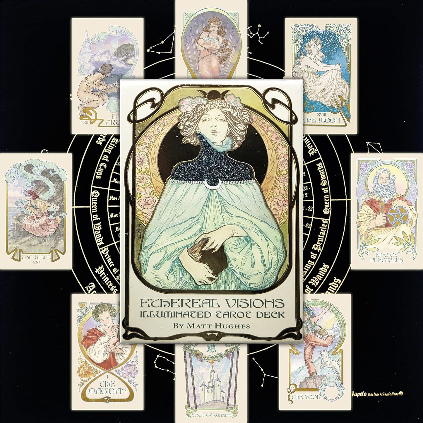 Bundles of Tarot and Oracles Cards Decks for Fortune Telling & Chakras (Ethereal Illuminated Tarot Deck)