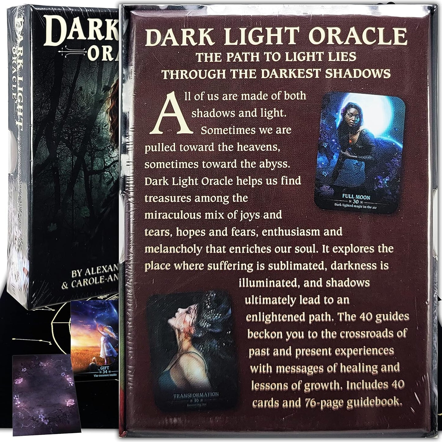 Bundles of Tarot and Oracles Cards Decks for Fortune Telling & Chakras (Dark Light Oracle)