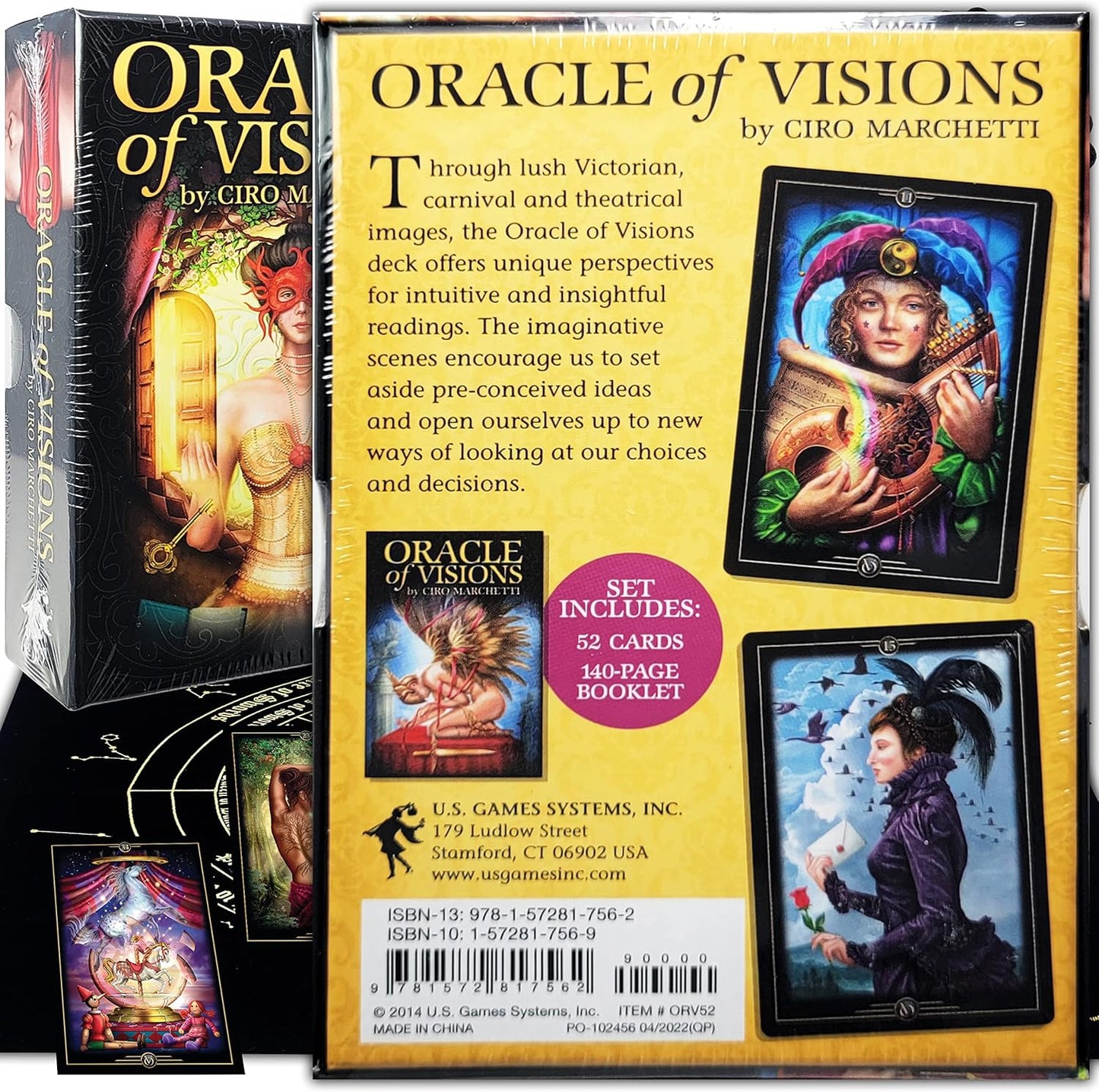 Bundles of Tarot and Oracles Cards Decks for Fortune Telling & Chakras (Oracle of Visions)