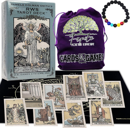 Bundles Tarot and Oracles, Cards Decks for Fortune Telling & Chakras (R W S Tarot Deck)