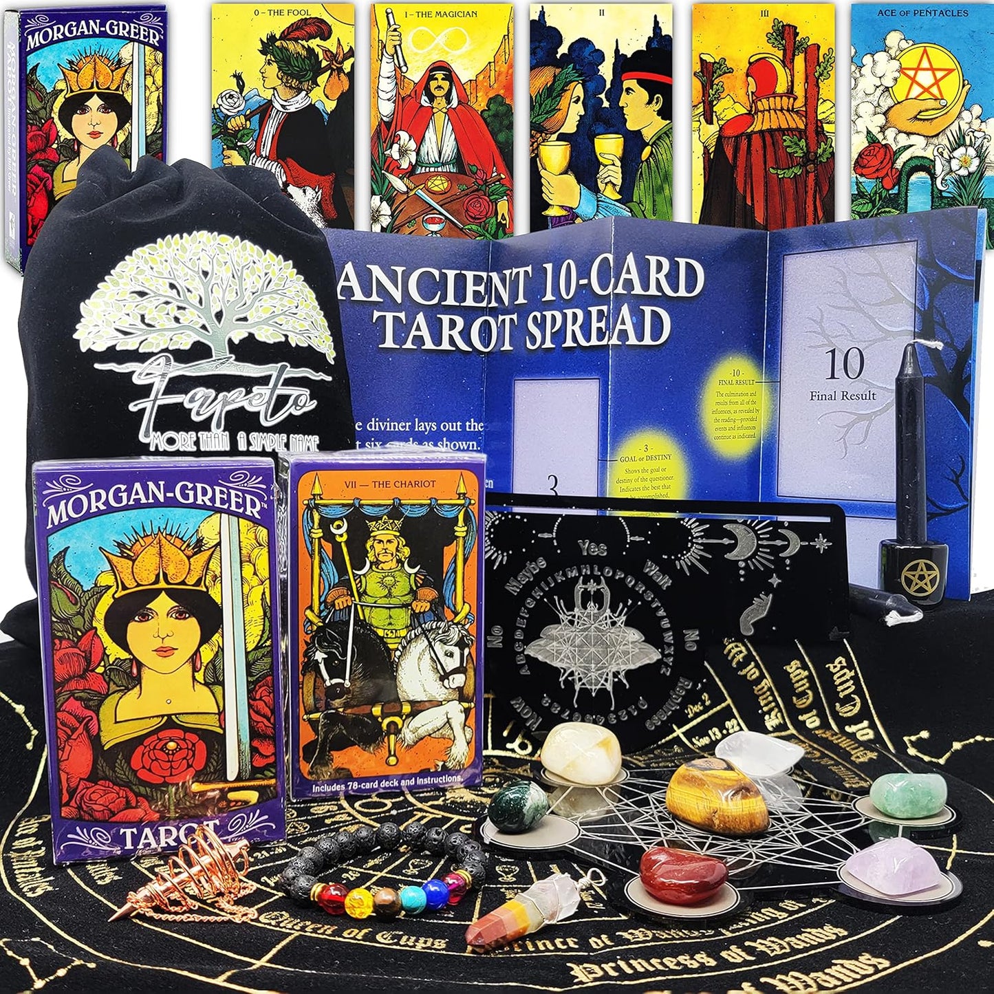 Bundles of Tarot Cards Decks for Fortune Telling & Chakras (Morgan-Greer Tarot Deck)