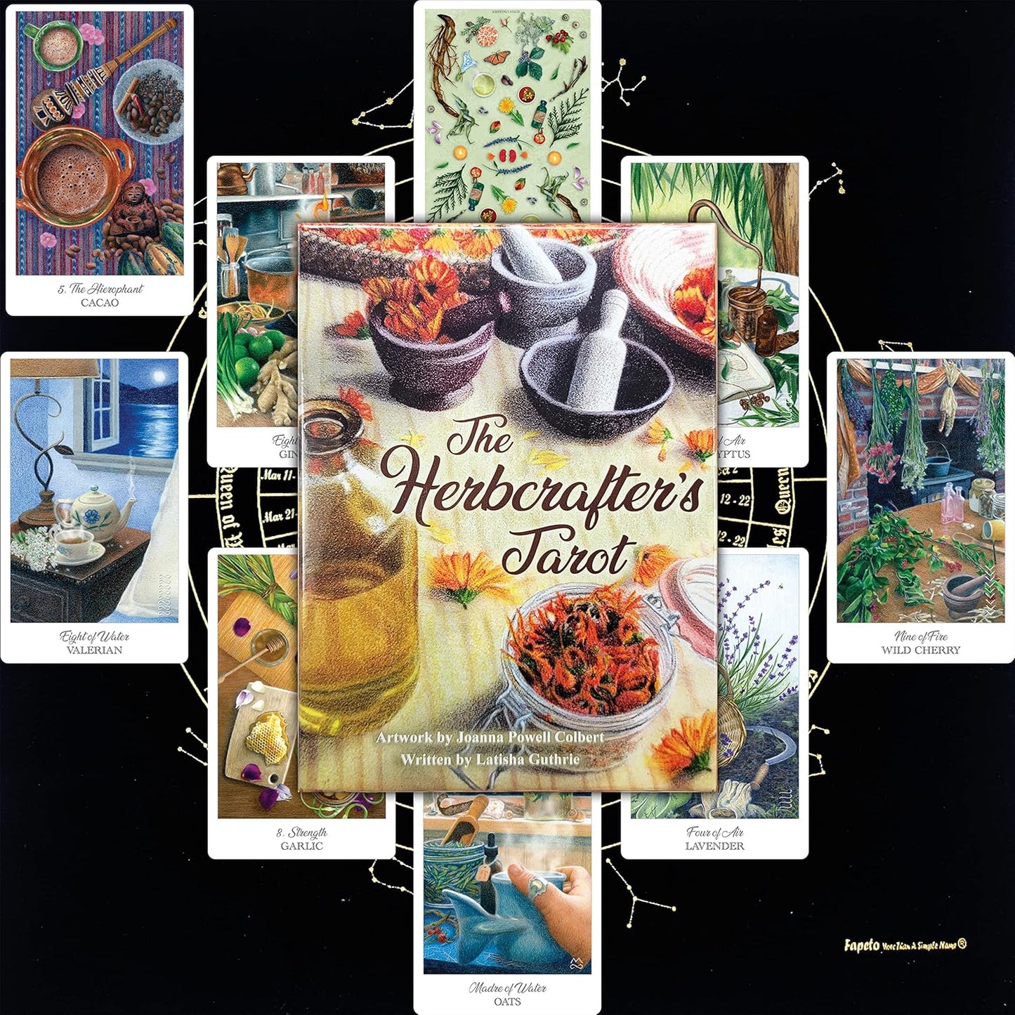 Bundles of Tarot and Oracles Cards Decks for Fortune Telling & Chakras (The Herbcrafter’s Tarot)