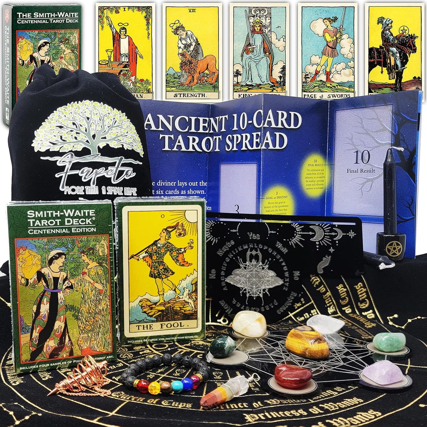 Bundles of Tarot Cards Decks for Fortune Telling & Chakras (Smith-Waite Centennial Tarot Deck)
