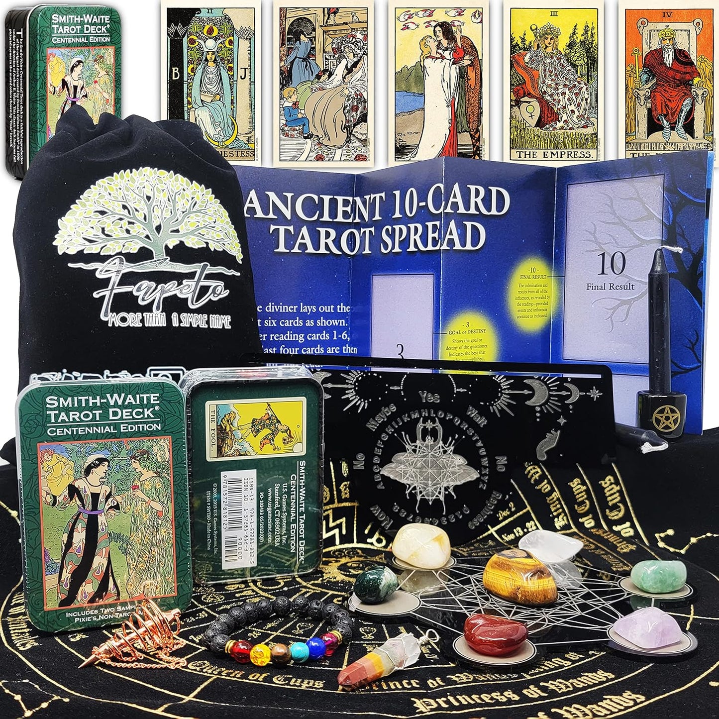 Bundles of Tarot Cards Decks for Fortune Telling & Chakras (Smith-Waite Centennial Tarot Deck in a Tin)