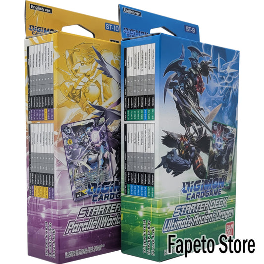 Digimon TCG: ST9 & ST10 (Ancient Dragon & Parallel World Tactician Starter Deck) Bundle