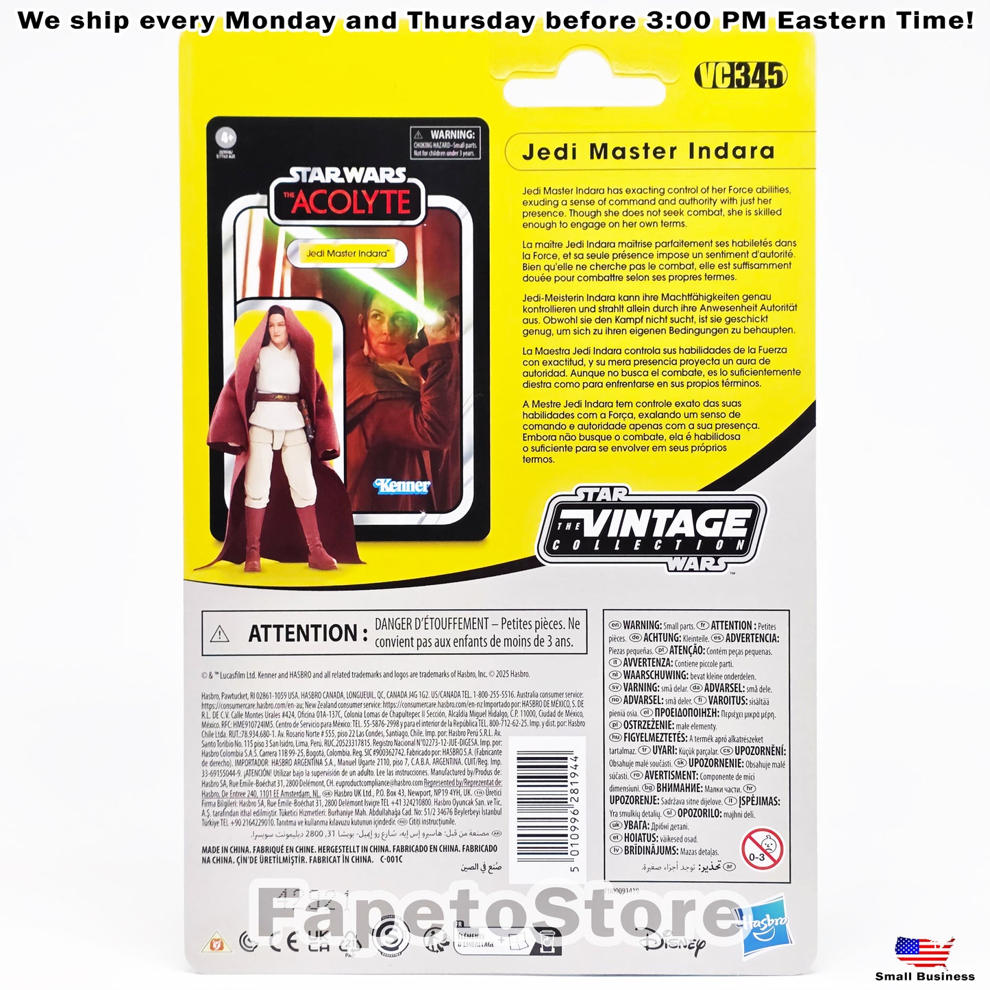 Star Wars The Vintage Collection Jedi Master Indara, Star Wars: The Acolyte 3.75 Inch Collectible Action Figure