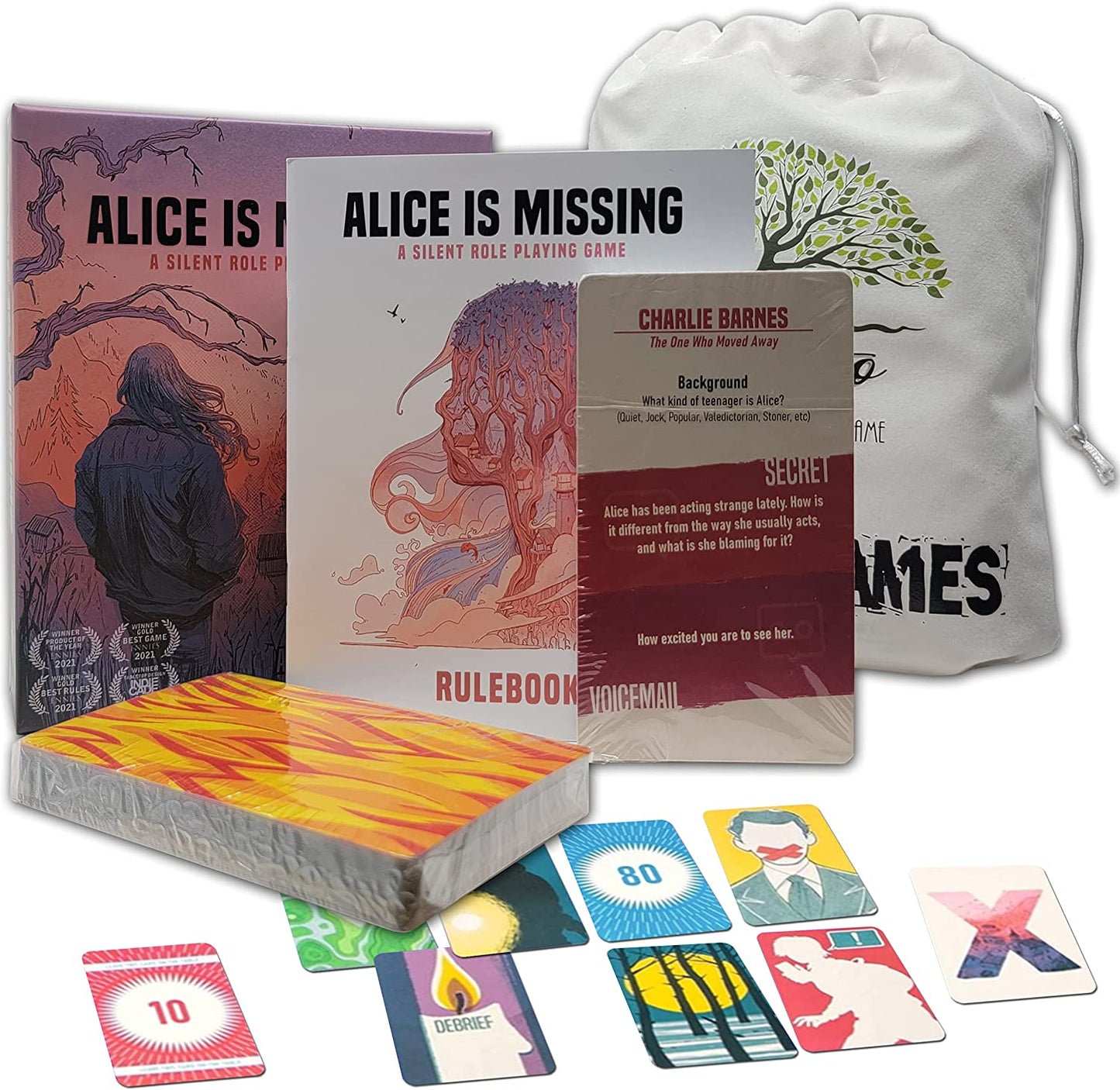 Alice is Missing - Silent and Cooperative RPG Game -A Girl is Missing- Bundle with Random Color Drawstring Bag