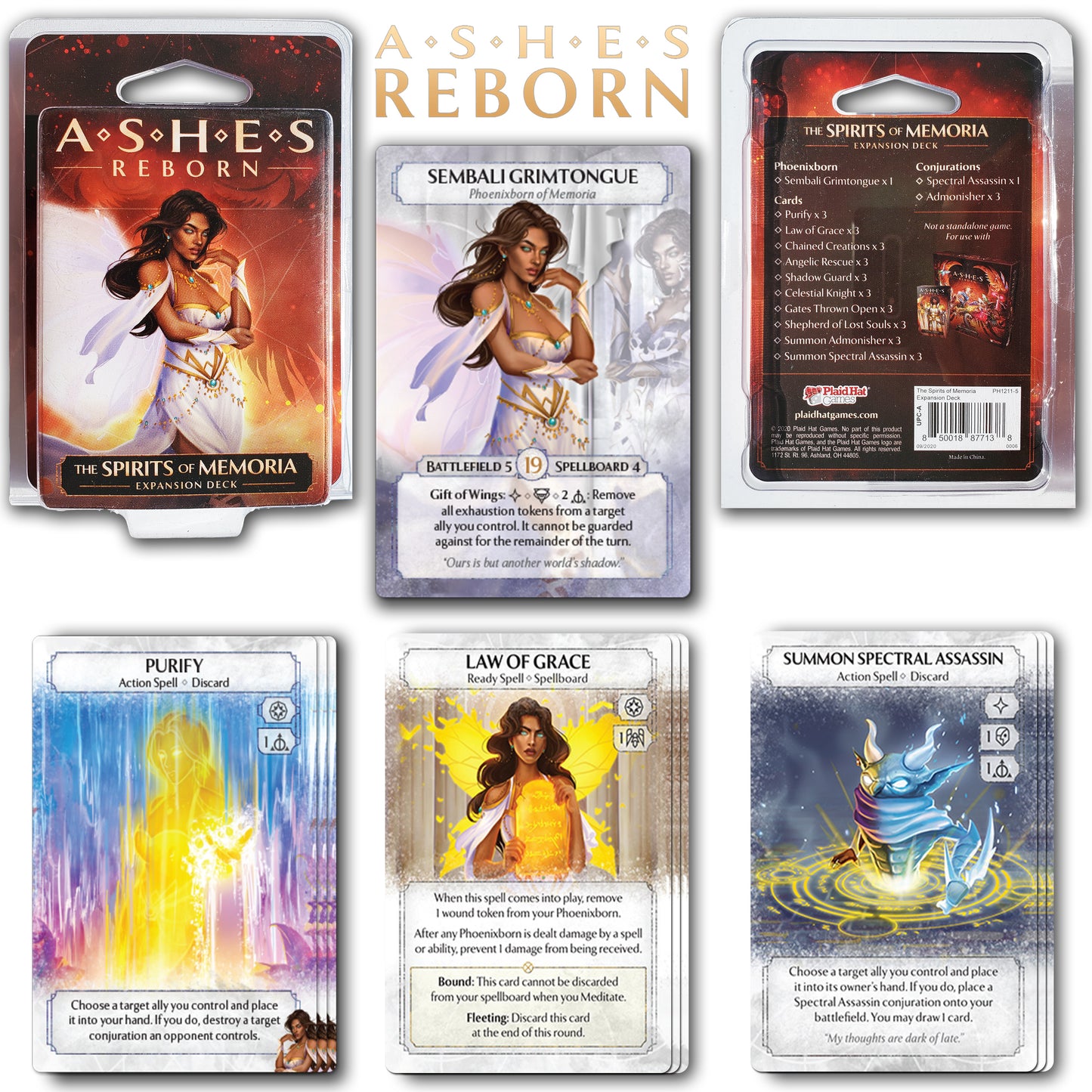 Ashes Reborn: The Law of Lions Deluxe Expansion Game Bundle With  The Queen of Lightning, The Grave King,  The King of Titans,  The Spirits of Memoria  and Fapeto Drawstring Random Color Bag