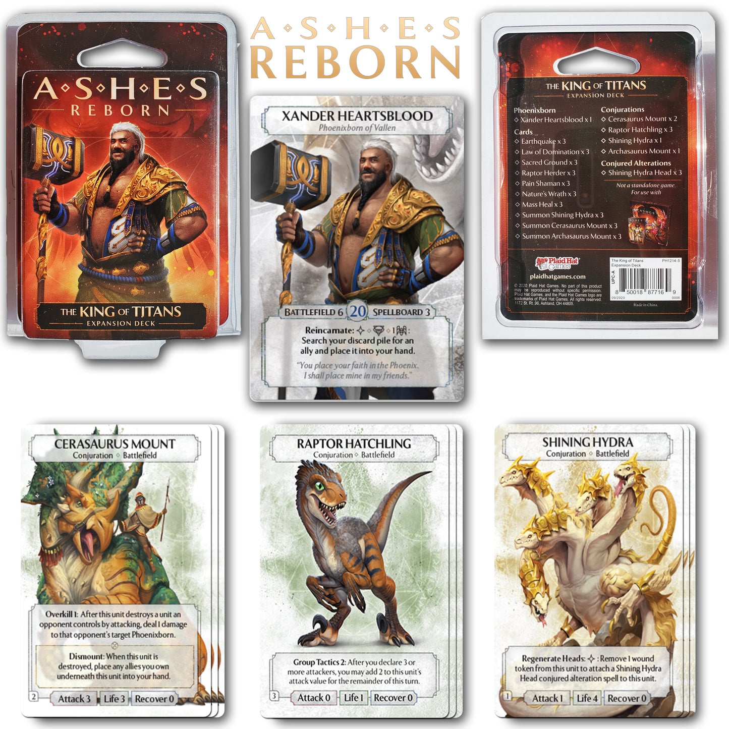 Ashes Reborn: The Law of Lions Deluxe Expansion Game Bundle With  The Queen of Lightning, The Grave King,  The King of Titans,  The Spirits of Memoria  and Fapeto Drawstring Random Color Bag