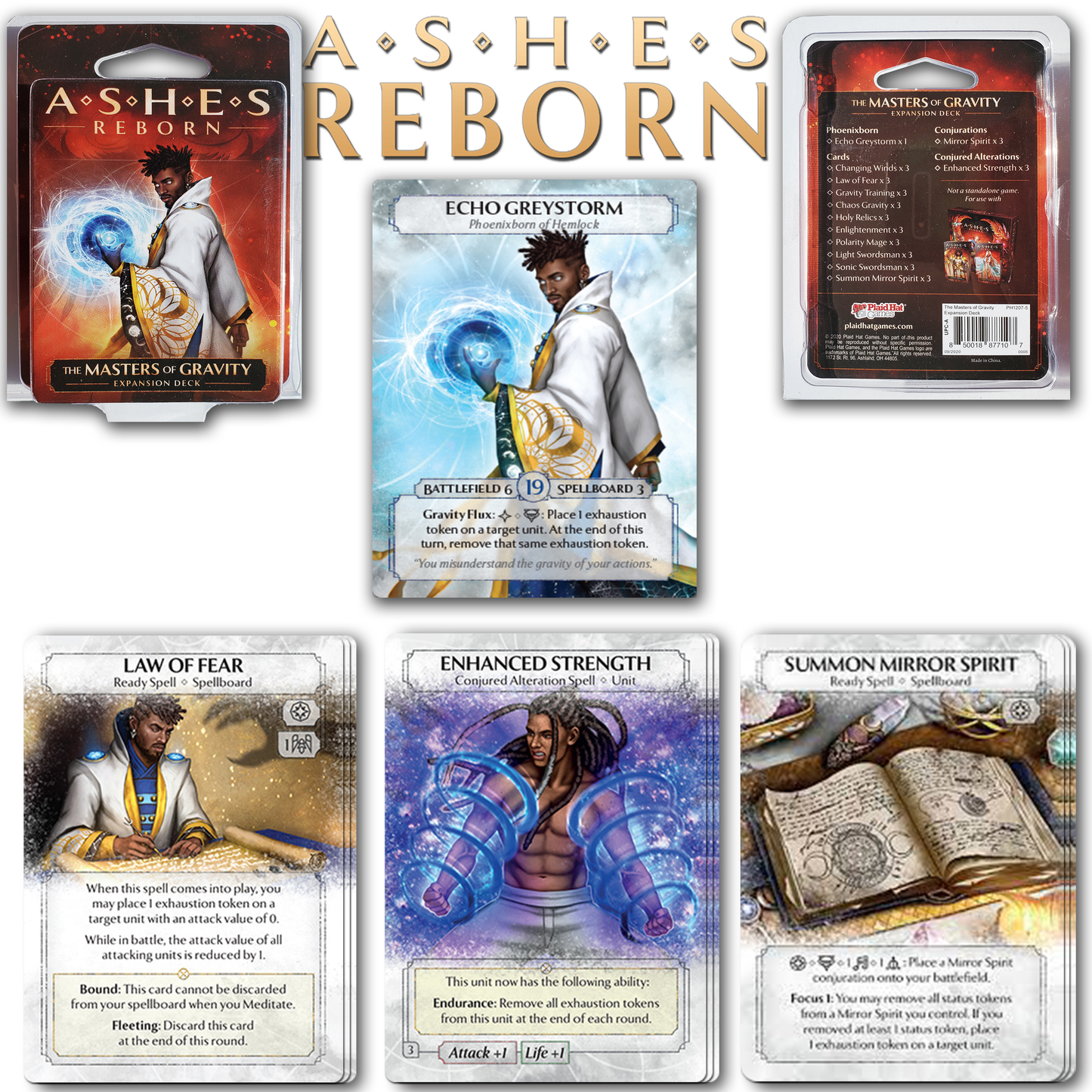 Ashes: Reborn - The Song of Soaksend Deluxe Expansion Game Bundle With  The Demons of Darmas, The Protector of Argaia,  The Ghost Guardian,  The Masters of Gravity  and  Drawstring Random Color Bag