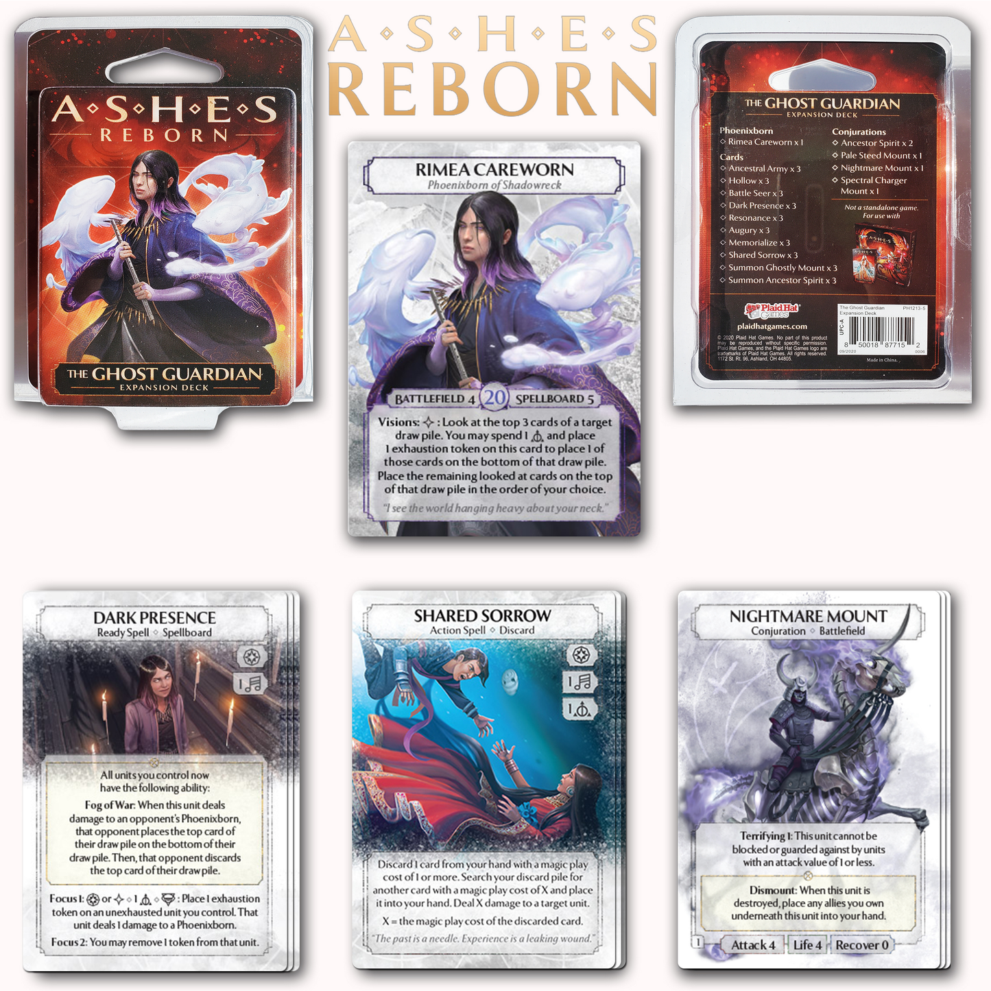 Ashes: Reborn - The Song of Soaksend Deluxe Expansion Game Bundle With  The Demons of Darmas, The Protector of Argaia,  The Ghost Guardian,  The Masters of Gravity  and  Drawstring Random Color Bag