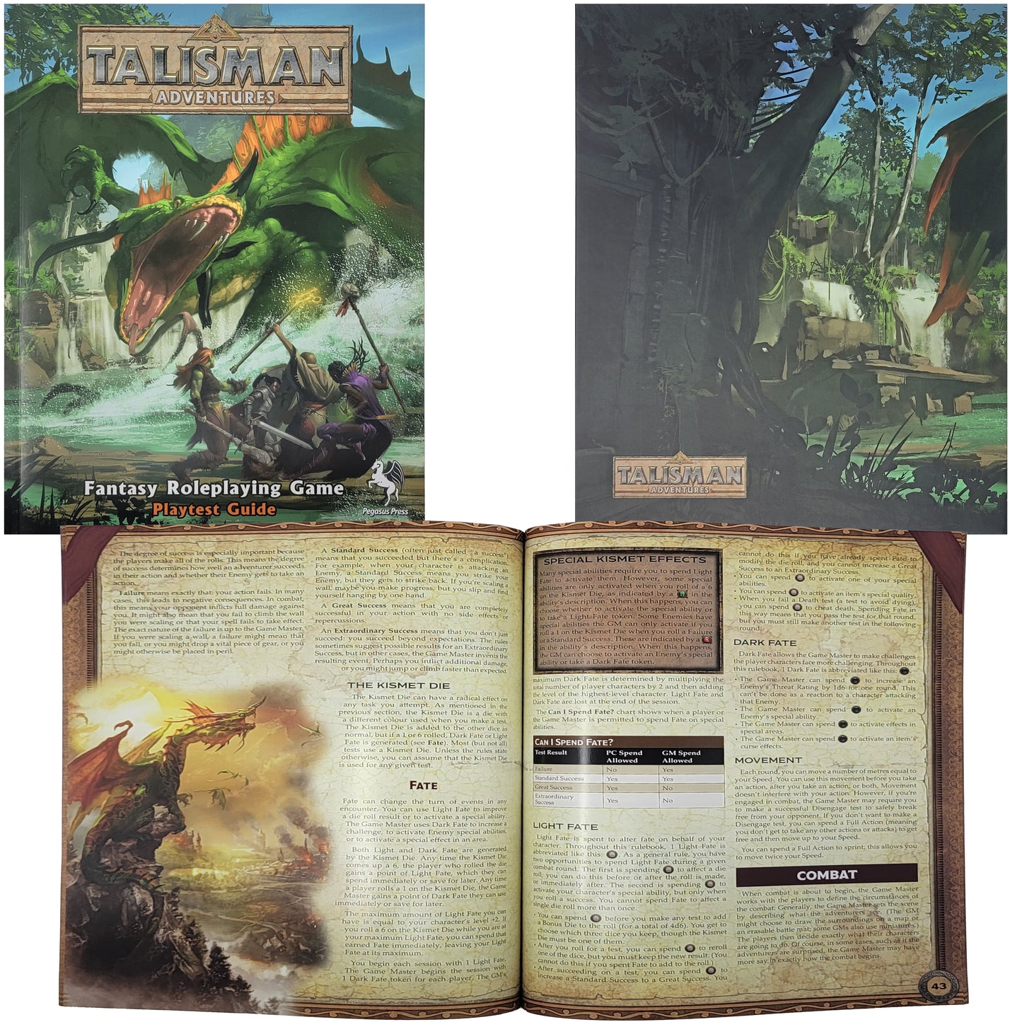 Fantasy Roleplaying Game Talisman Adventure Playtest Guide,  Game Master Kit and Accessory Pack With Random Color Drawstring Bag