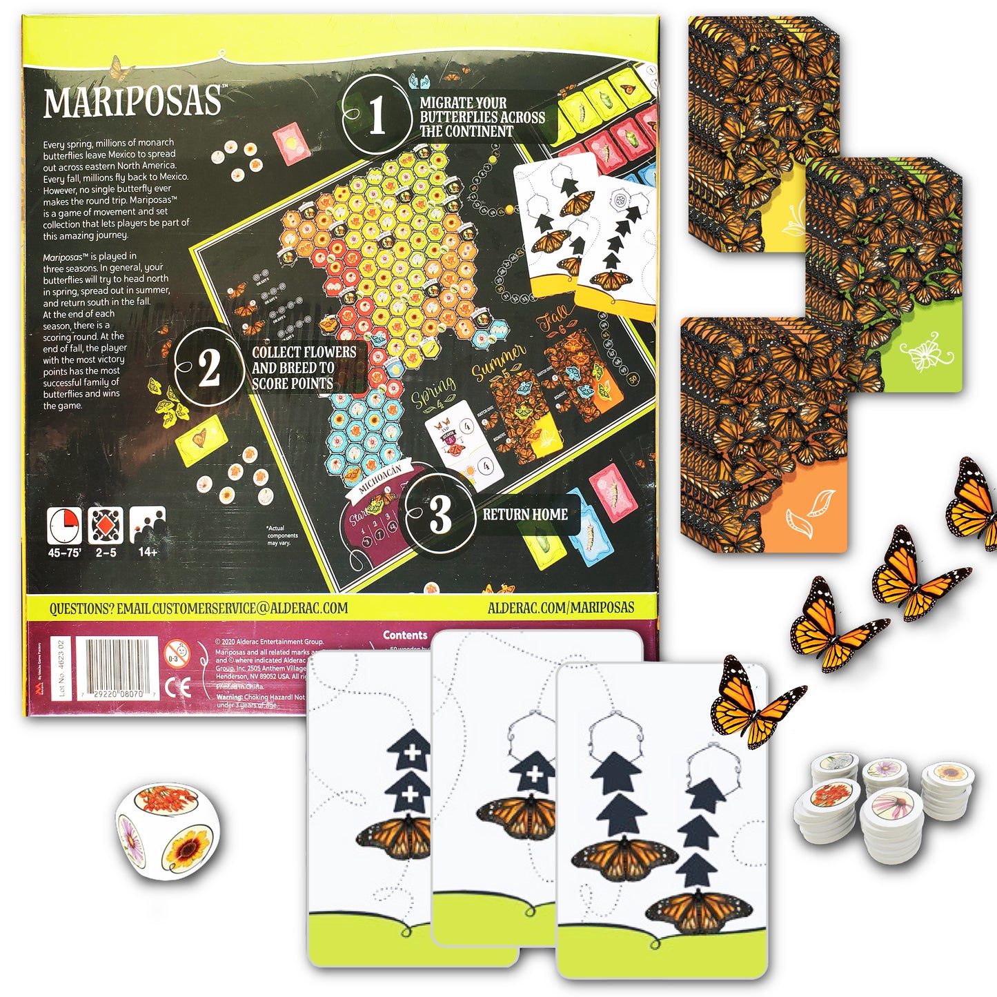 Butterfly - Mariposas - Board Game Bundle With Random Drawstring color Bag