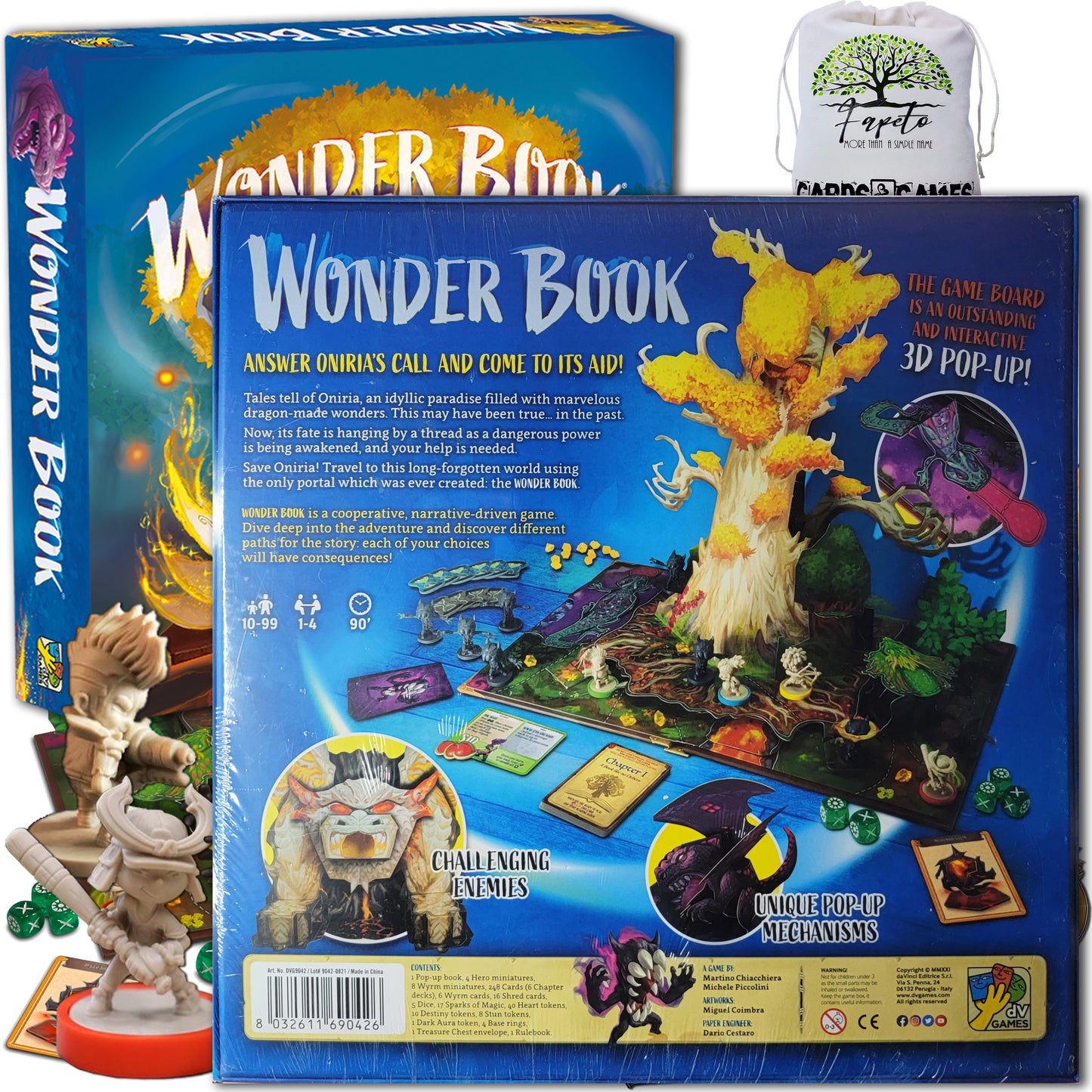 Cooperative Campaing StoryBook of The world of Oniria Board Game Bundle With Random Color Drawstring Bag Plus 21 Hearts COMPATIBLES Upgraded Tokens